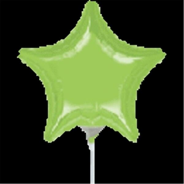 Anagram 9 in. Lime Star Flat Foil Balloon 41121